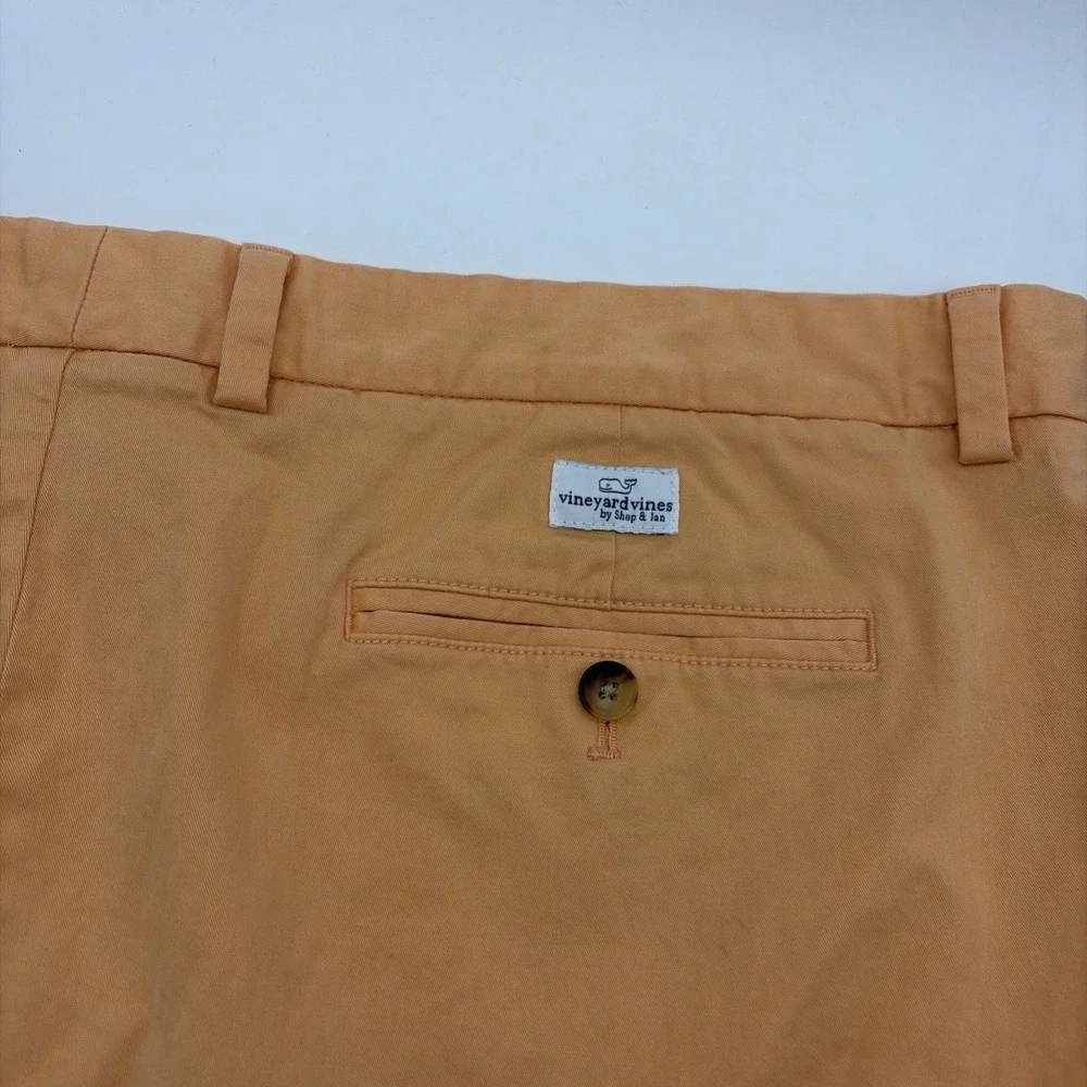 Vineyard Vines Breaker Shorts Mens Size‎ 40 Orange Chino Cotton Beach